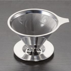 Pour Over Coffee Dripper With Stand Stainless Steel Reusable Drip Cone Coffee Filter Portable Pour-Over Coffee Maker Paperless Metal Fine Mesh St